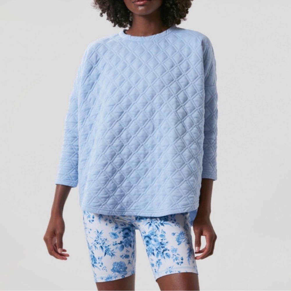 Tuckernuck Sport NWT XS/S Blue Quilted Pullover Sweatshirt